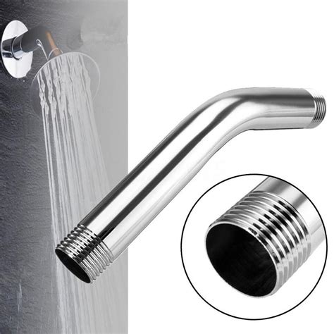 G12 15cm Stainless Steel Shower Head Extension Angled Shower Arm