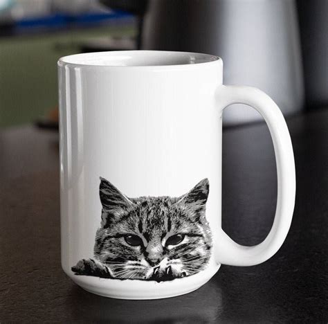 cute cat mug cat lovers gift cat mug cat coffee mug cat etsy