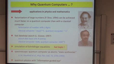 The Quantum Way Of Doing Computations By Prof Rainer Blatt 20 3 17