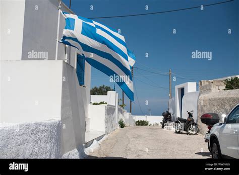 Santorini Greek Flag Hi Res Stock Photography And Images Alamy