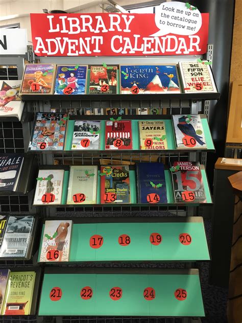 Its The Library Advent Calendar Each Book Displayed Has A Number From