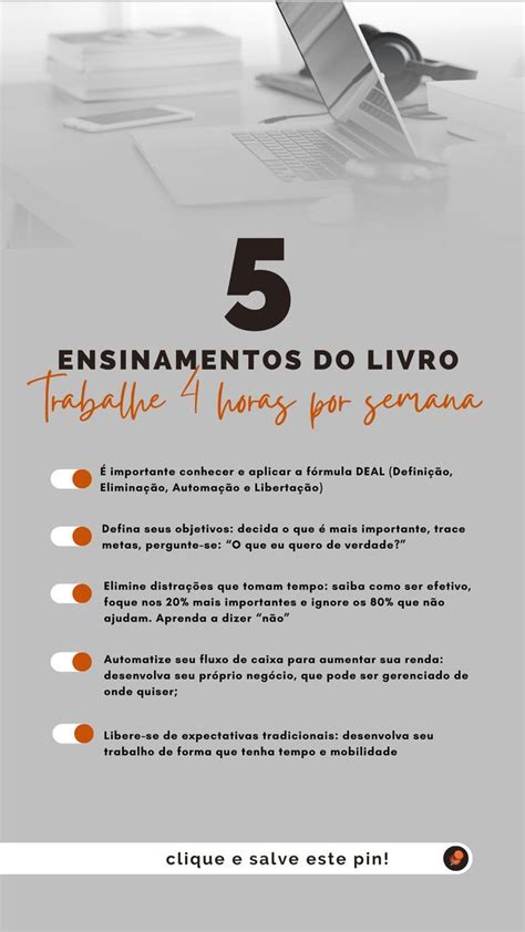 Livro Recomendado Trabalhe Horas Por Semana Seja Voc Um