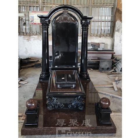 Carved Flower With Columns Arch Style Jewish Tombstone From China