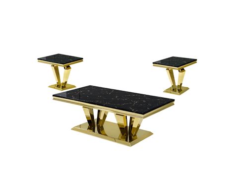 3 Piece Coffee Table Set Marble