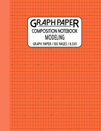 『graph Paper Composition Notebook For Modeling Orange Color Grid Paper