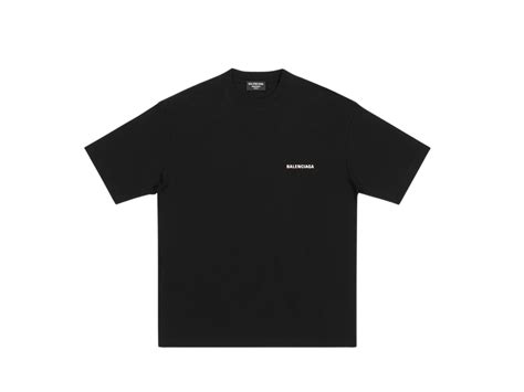 Sasom เสื้อผ้า Balenciaga Logo T Shirt Medium Fit Black เช็คราคาล่าสุด