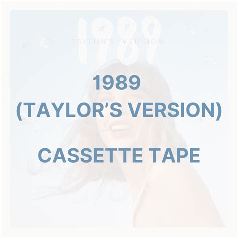 1989 Taylors Version Cassette Tape Taylor Swift