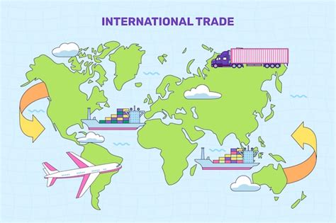 Free Vector Hand Drawn International Trade Illustration