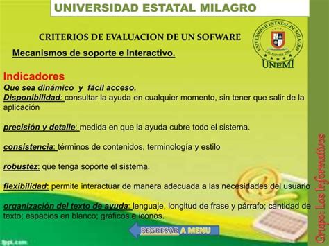 Criterios De Evaluacion Del Sofware Ppt