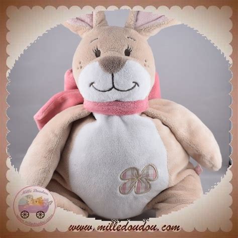 NOUKIE S SOS DOUDOU LAPIN OSCARINE BINZ BEIGE ROSE 36 Cm Boutique