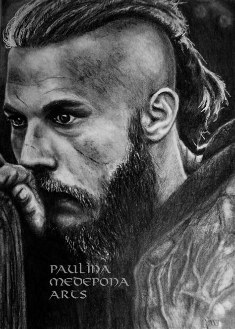 Ragnar Lothbrok Pencil Drawing By Paulina Medepona Arts