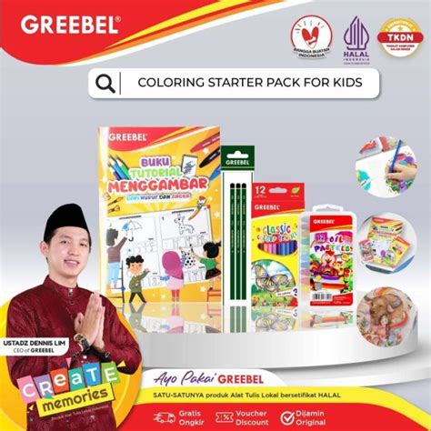 Jual Greebel Paket Coloring Starter Pack For Kidsstationarystationery