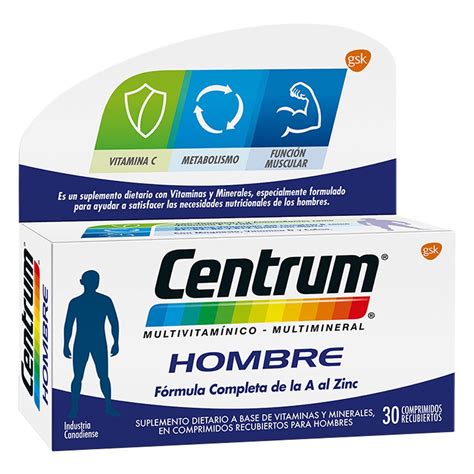 Centrum Hombre Multivitamínico Suplemento Dietario Farmacia Leloir