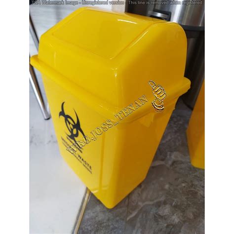 Jual Yellow Plastic Medical Thrash Bin Tempat Sampah Limbah Medis