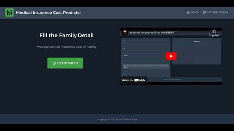 Medical Insurance Cost Predictor Youtube