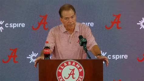 Nick Saban Previews Alabamas First Sec Roadtrip Of The Season To Face No 20 Arkansas Youtube