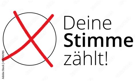 Wahl Slogan Deine Stimme Z Hlt Stock Vektorgrafik Adobe Stock