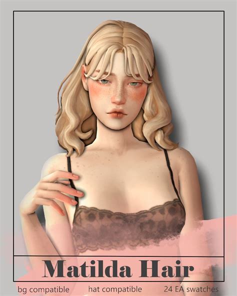 Matilda Hair Sunivaa Sims Hair Tumblr Sims Sims