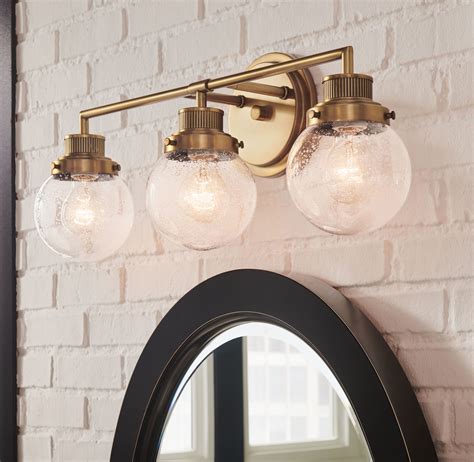 Hinkley Poppy Midcentury Modern 3 Light Bathroom Vanity Light In Heritage Brass Bathroom