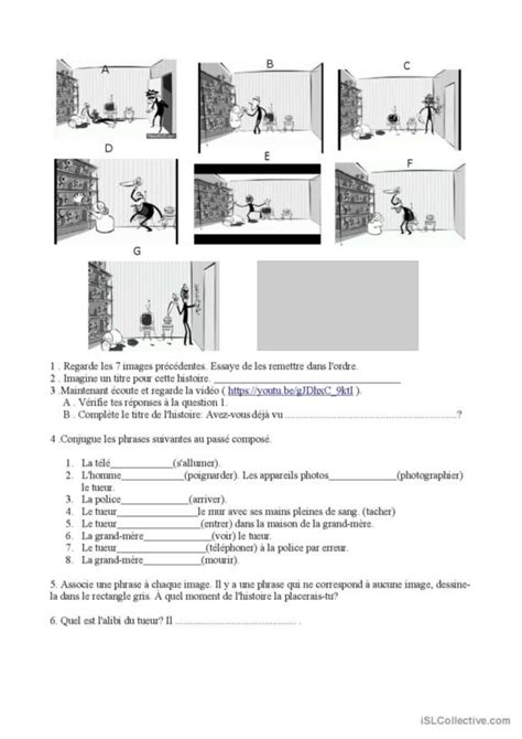 65 Passé composé Français FLE fiches pedagogiques pdf doc