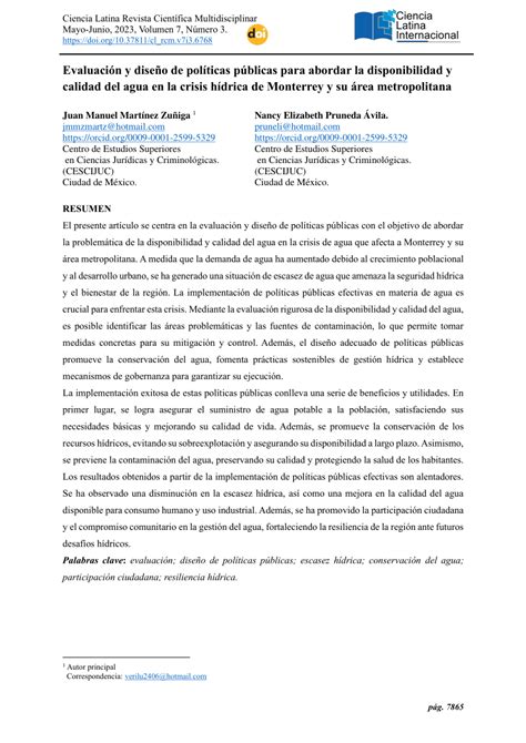 Pdf Evaluaci N Y Dise O De Pol Ticas P Blicas Para Abordar La