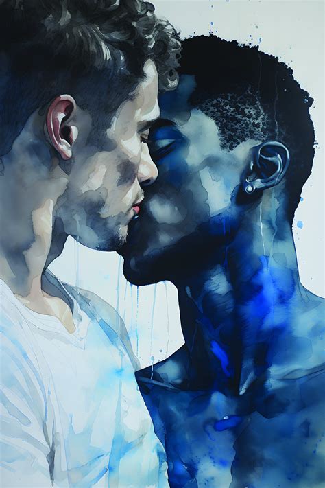 Abstract Painting Gay Art Male Painting Male Portrait Etsy