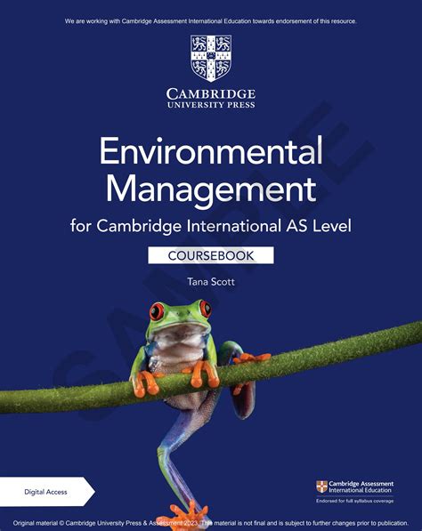 AS Level Environmental Management CB By Cambridge University Press