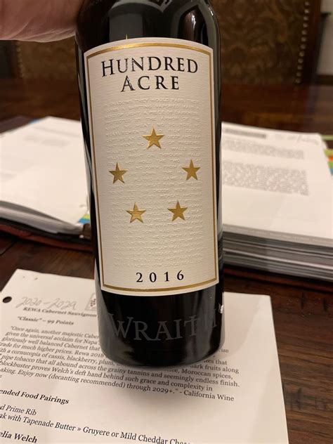 Hundred Acre Vineyard Cabernet Sauvignon Wraith Usa California