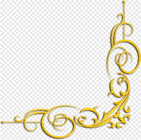 Ornament Frames Drawing Gold Border Text Gold Digital Image Png