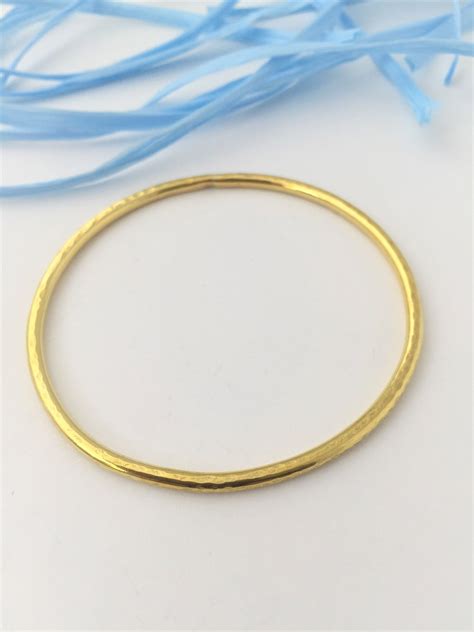 Brass Stacking Bangle Hammered Brass Bangle Hand Forged Jewelry Stacked Bangles Gold Bracelet