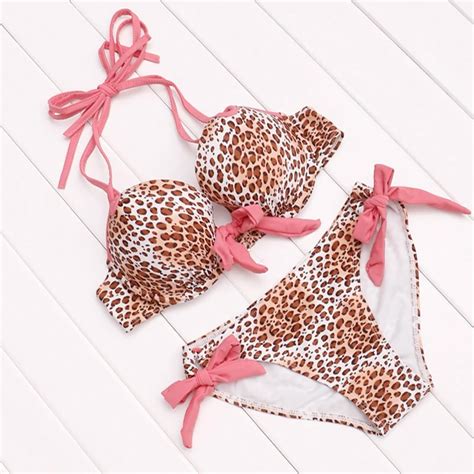 Wholesale Leopard Print Pink Hot Summer Cheap Custom Bikini Buy