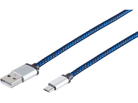 S CONN MAXIMUM CONNECTIVITY USB Ladekabel A Stecker Auf Micro B Blau 0