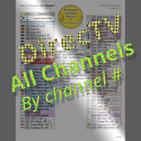 Directv Channel Listing Printable