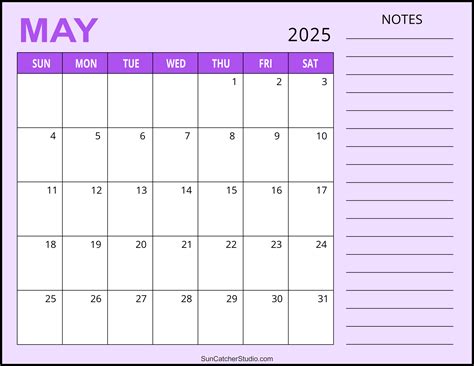 Free printable 2025 may calendar word count