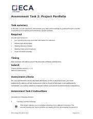 Bsbtwk Assessment Task Project Portfolio Doc Assessment Task