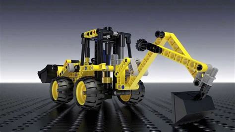 Lego Technic Mini Backhoe Loader Lego D Review Youtube