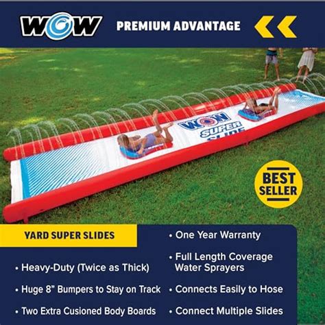 Wow Sports Super Slide Giant Inflatable Backyard Slide Slip N