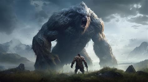 Premium Photo | Fantasy Illustration of a Giant Monster from Norse ...