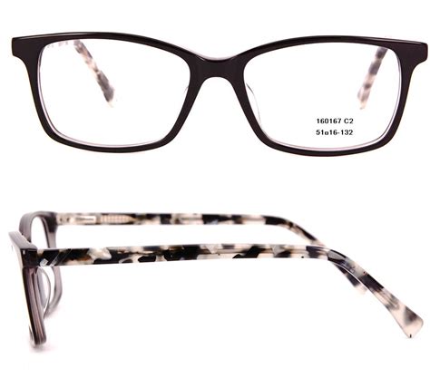 Fashion Mens Acetate Glasses Frames Square Rectangle Classic Eyeglass With Spring Hinge Acetate