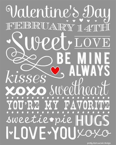Popular Free Printable Valentine Quotes