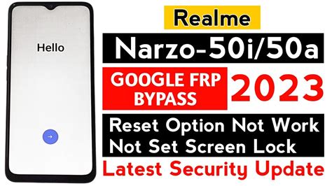 Realme Narzo I A Android Frp Bypass Without Pc Gmail