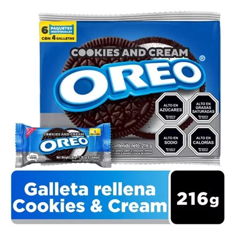 Oreo Pack Galletas Chocolate Relleno Sabor Cookies Cream Cuotas