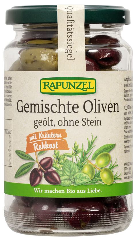 Rapunzel Gemischte Oliven Mit Kr Utern Ohne Stein Spezialit Ten Und