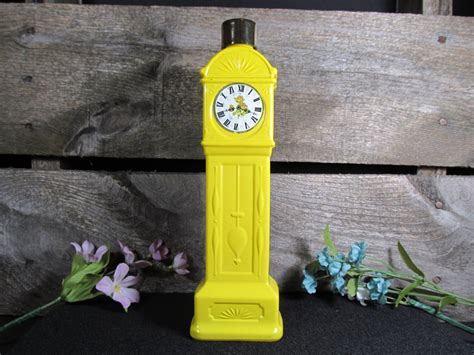 Grandfather Clock Cologne Collectible Glass Bottle Lander Co Inc Ny Vintage Mens