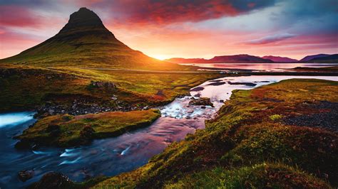 Mountains Clouds Landscape Nature Iceland 4k HD Wallpaper