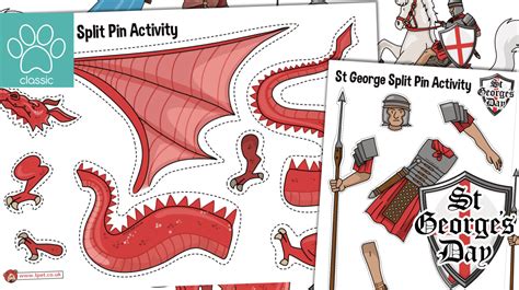 Teachers Pet St George And The Dragon Split Pin Activity