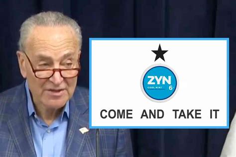 Chuck Schumer wants to ban Zyn nicotine pouches because we can't have ...