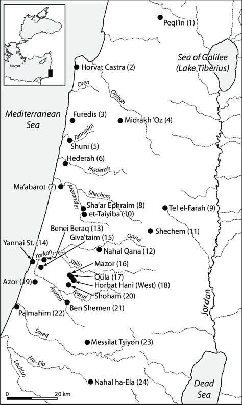 Distribution Of Chalcolithic Burial Caves In The Southern Levant See