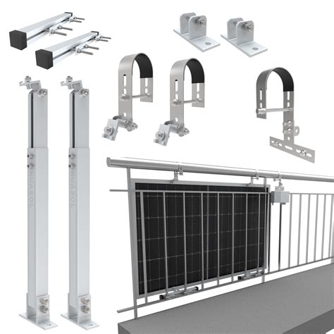 NuaFix Balkongelände Halterung rund für ein Solarmodul NUASOL