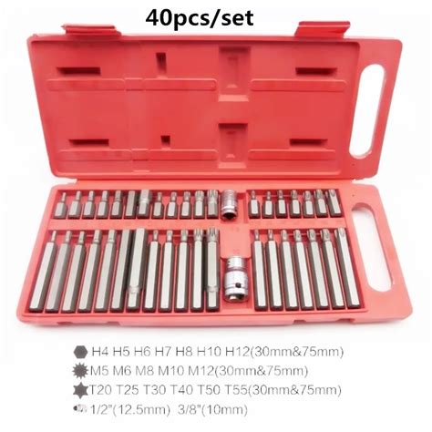 Pcs Torx Star Spline Hex Allen Key Socket Bit Set Drive